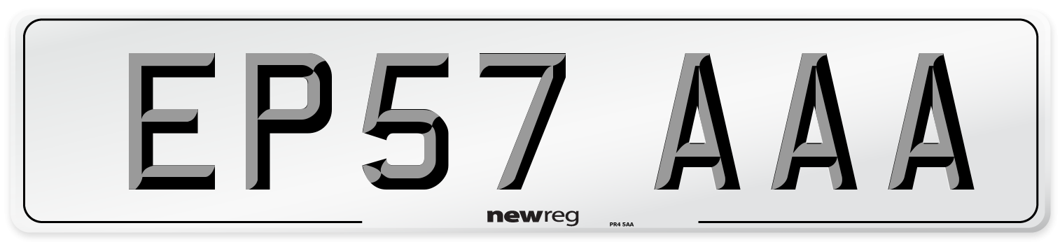 EP57 AAA Number Plate from New Reg